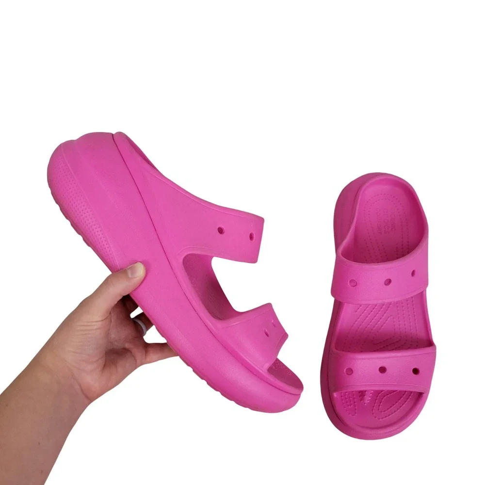 Crocs Classic Crush Sandals Hot Pink Size Men's 11